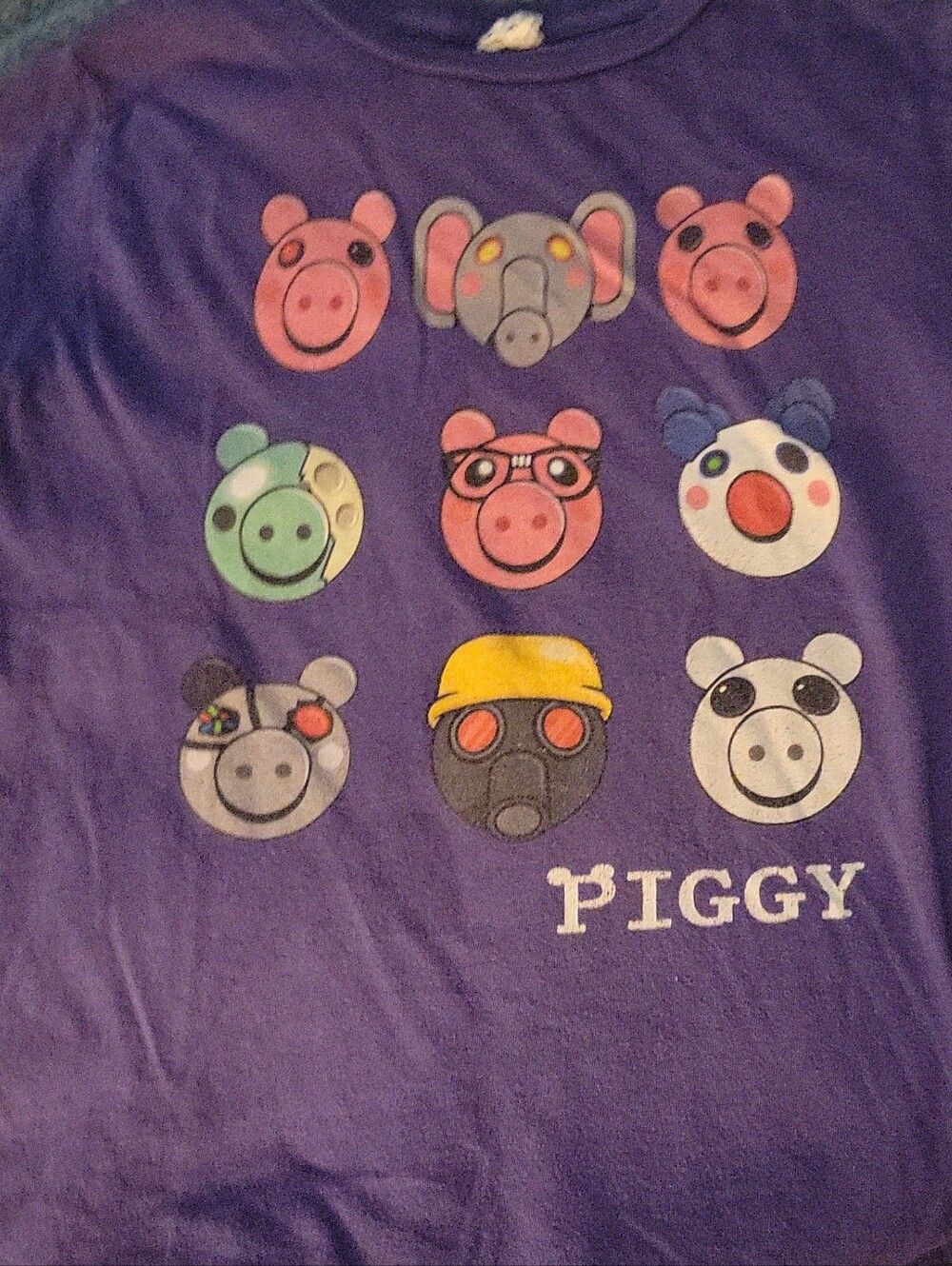 Kids' Purple Piggy Graphic Tee Sz Medium 8/10
